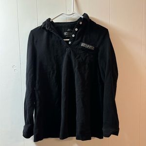 Chipotle maternity long sleeve polo